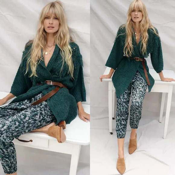 Anthropologie Stevie Fringed Knit Kimono Size OS NWOT - Picture 1 of 7